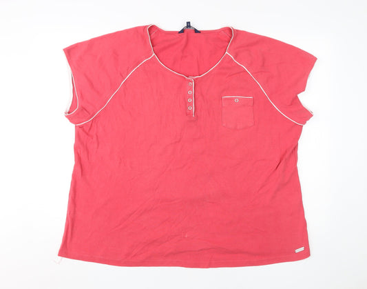 Womens UK Size 24 Maine New England Red Basic T-Shirt