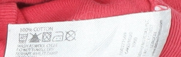 Brand and care label for Maine New England Red Cotton T-Shirt, size UK 24, Women’s Casual