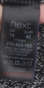 Womens UK Size 14 NEXT Grey Overcoat