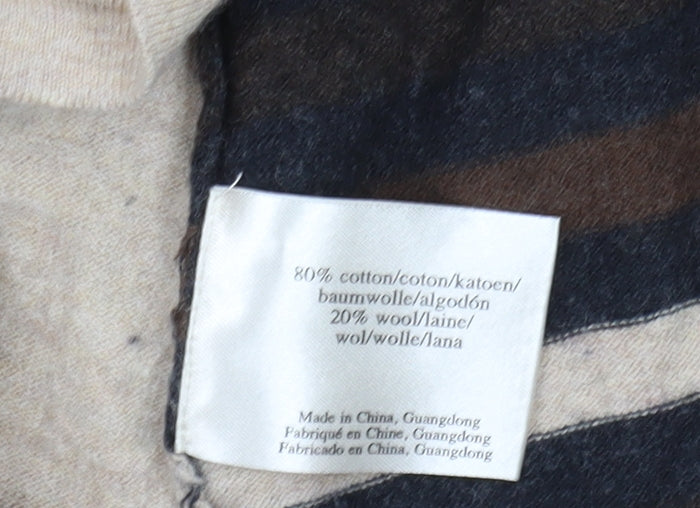 Laura Ashley Women's Brown Striped Cardigan - Size 18