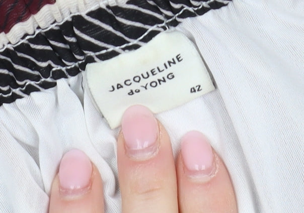 Brand and care label for Jacqueline de Yong Women's Geometric A-Line Skirt, size 14