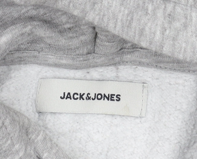 Mens UK Size M JACK & JONES Grey Pullover Hoodie