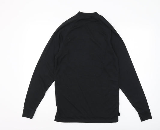 Trespass Men's Black Mock Neck Pullover, Size S
