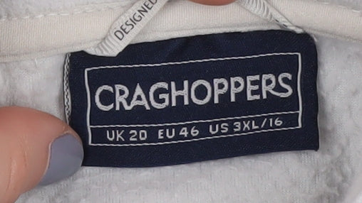 Craghoppers Women's White 1/2 Zip Pullover Sweatshirt - Size 20