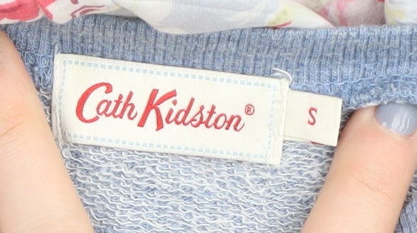 Cath Kidston Women's Blue Floral Pullover Jumper Size S