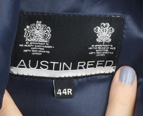 Austin Reed Men's Grey Plaid Wool Blazer 44R