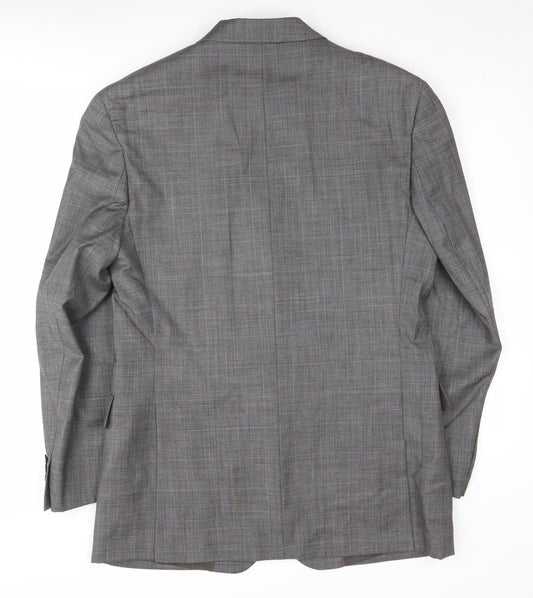 Austin Reed Men's Grey Check Blazer 40R Wool