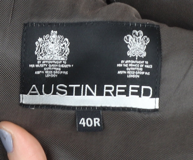 Austin Reed Men's Grey Check Blazer 40R Wool