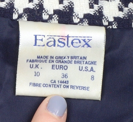 Eastex Women's Houndstooth Blazer - Size 10, Multicoloured