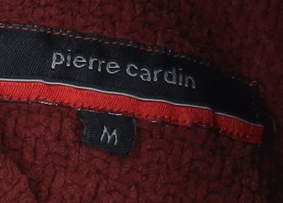 Pierre Cardin Men's Red Henley Jumper, M, Polyester