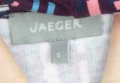 Jaeger Women's Multicoloured Check Wrap Dress, Size S