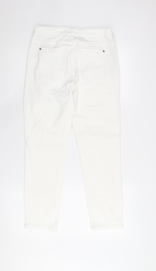 Womens UK Size 8 White Stuff Regular Fit Straight White Jeans