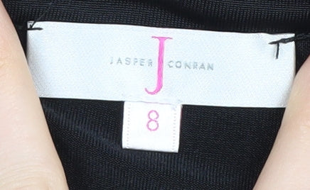 Jasper Conran Women's Black Geometric Tunic Blouse, Size 8