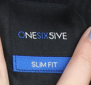 ONESIXFIVE Men's Black Slim Fit Dress Pants 32L