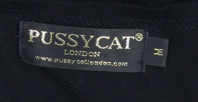 Womens UK Size M Pussycat London Black Blouse
