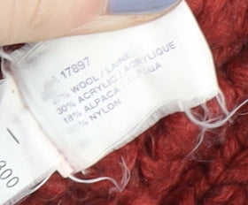 GAP Women's Red Chunky-Knit Cardigan XS