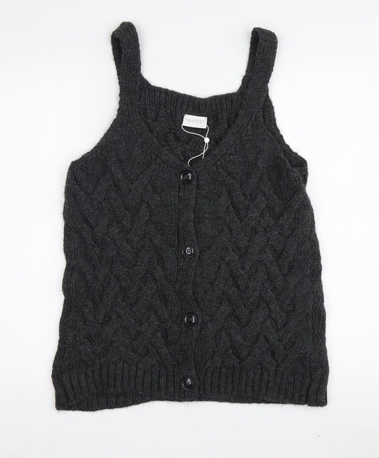 Womens UK Size L VILA Grey Vest Jumper