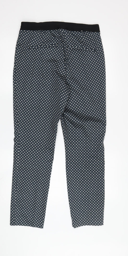 Womens UK Size L H&M Capri Black Trousers