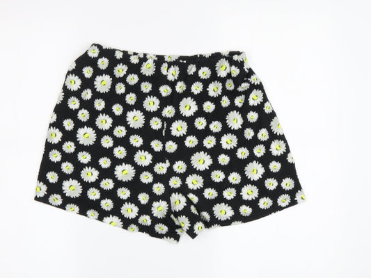 ASOS Women's Black Floral Shorts Size 8