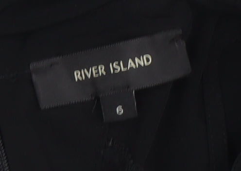 River Island Women's Black Jumpsuit - S, Sleeveless, Party