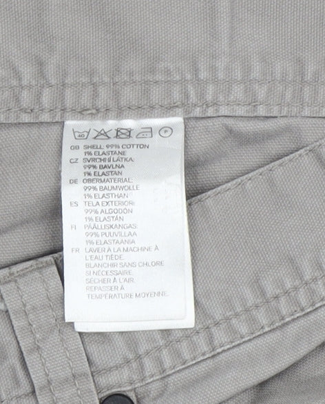 H&M Men's Grey Chino Trousers Size 33 Regular Fit
