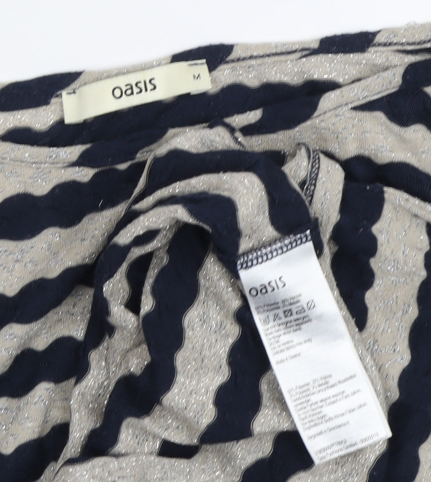 Womens UK Size M Oasis Multicoloured Basic T-Shirt