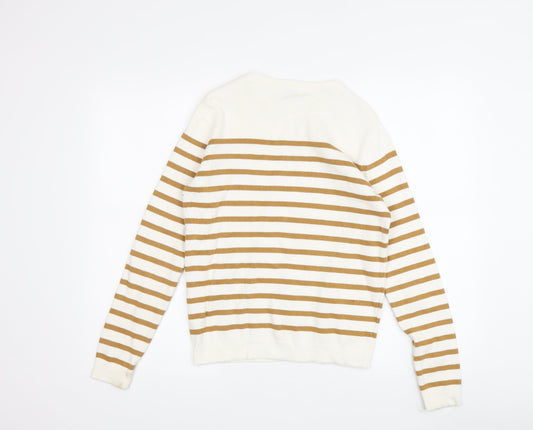 La Redoute Women's Beige Striped Pullover Jumper S