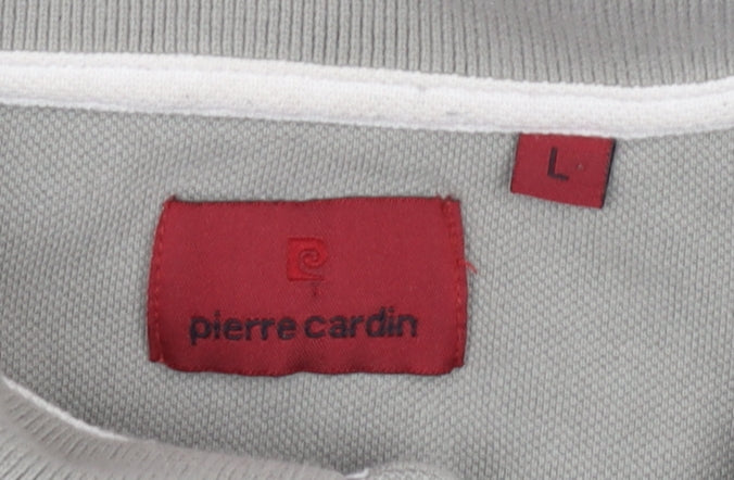 Pierre Cardin Men's Black Colourblock Polo L