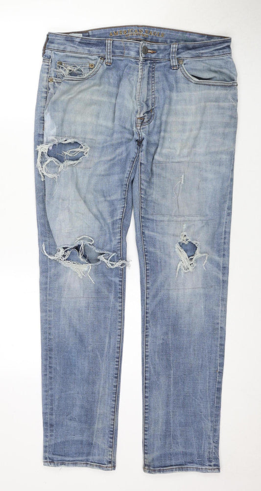 Mens UK Size 33 American Eagle Slim Fit Skinny Blue Jeans