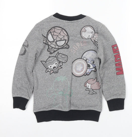 George Boys Grey Avengers Pullover Hoodie 5-6 Years Superhero