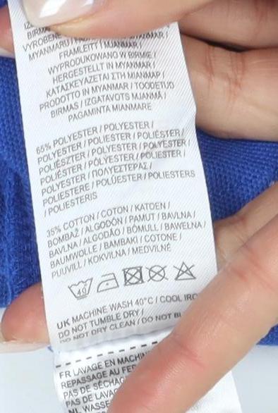 Sizenger Men's Blue 2XL Short Sleeve Polo Shirt