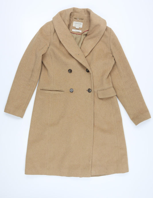 Womens UK Size 10 Monsoon Beige Overcoat