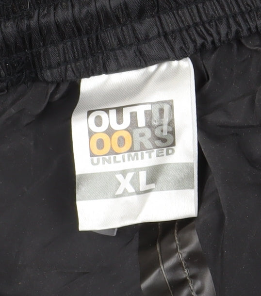 Outdoors Unlimited Men's XL Black Windbreaker Trousers