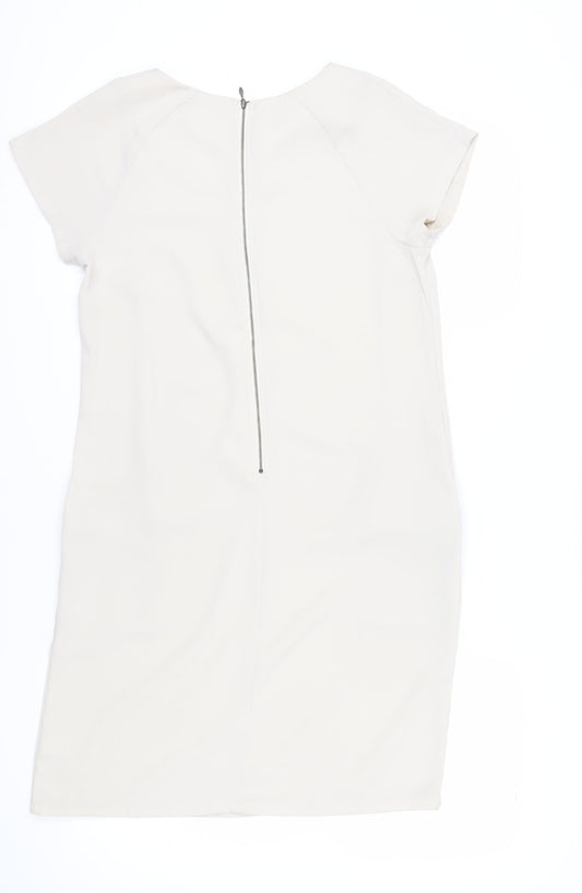 Next Women's Beige Short Shift Dress Size 10