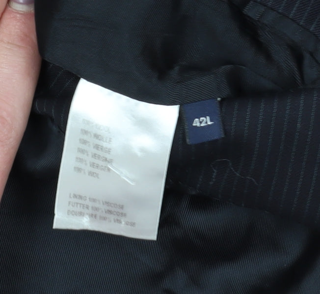 Aquascutum Men's Blazer Blue Size 42L Classic