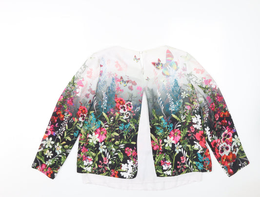 Womens UK Size 8 Wallis Multicoloured Basic Blouse