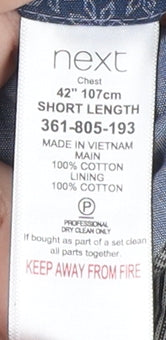 Mens UK Size 42 NEXT Regular Grey Suit Jacket