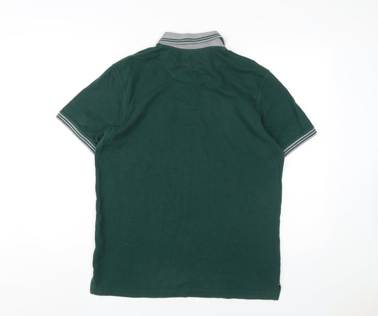 Champion Men's Green Polo Shirt - Medium Size