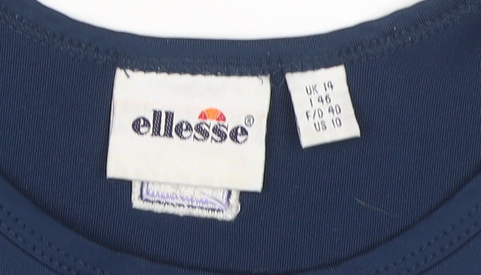Ellesse Women's Blue Cropped Tank Top, Size 14