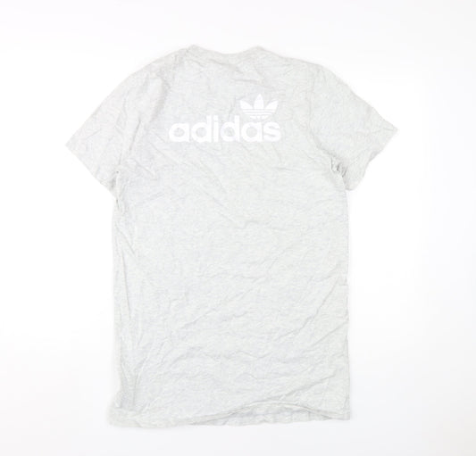 Adidas Grey Unisex T-Shirt XS Casual Logo