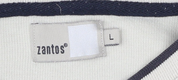 Mens UK Size L Zantos Beige Sweatshirt