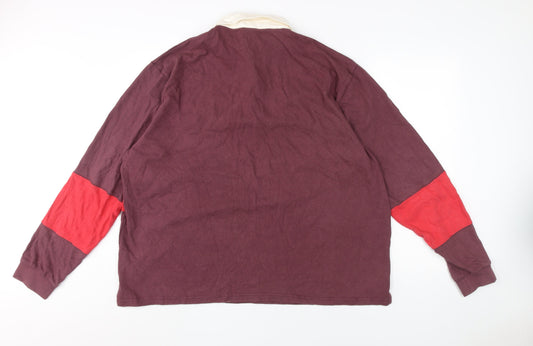 iets frans... Men's Red Long Sleeve Polo L