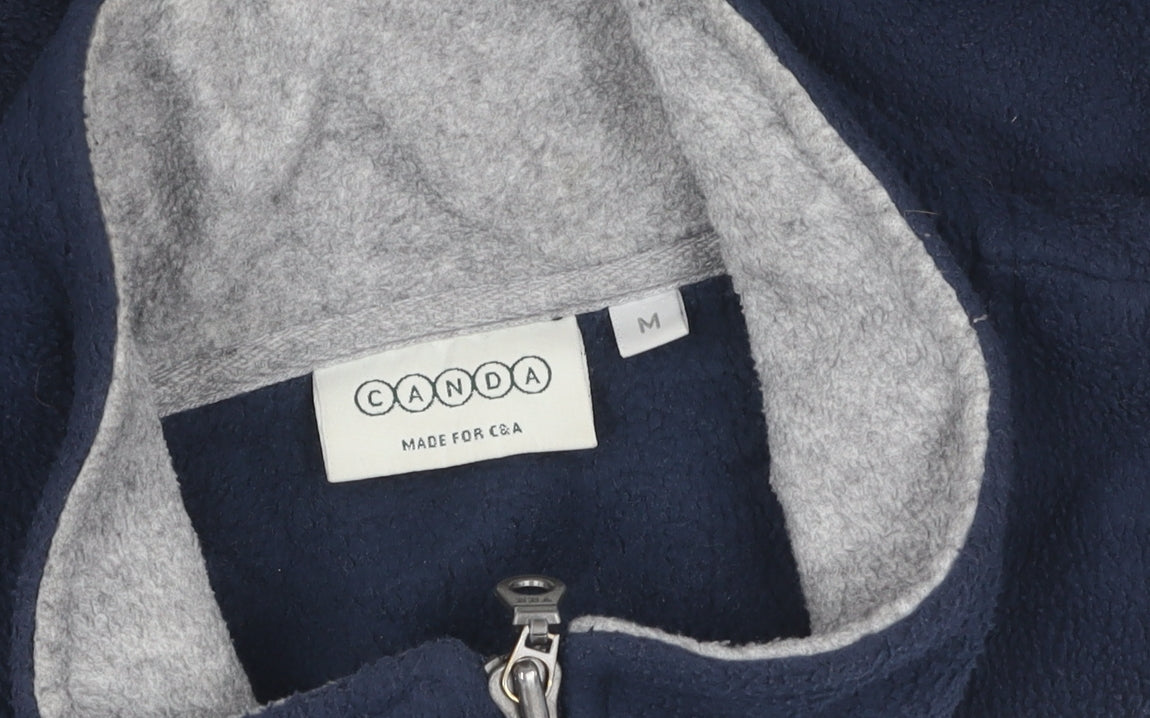 Mens UK Size M C&A Blue Fleece Jacket