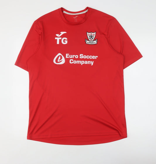Mens UK Size XL Joma Red Football T-Shirt