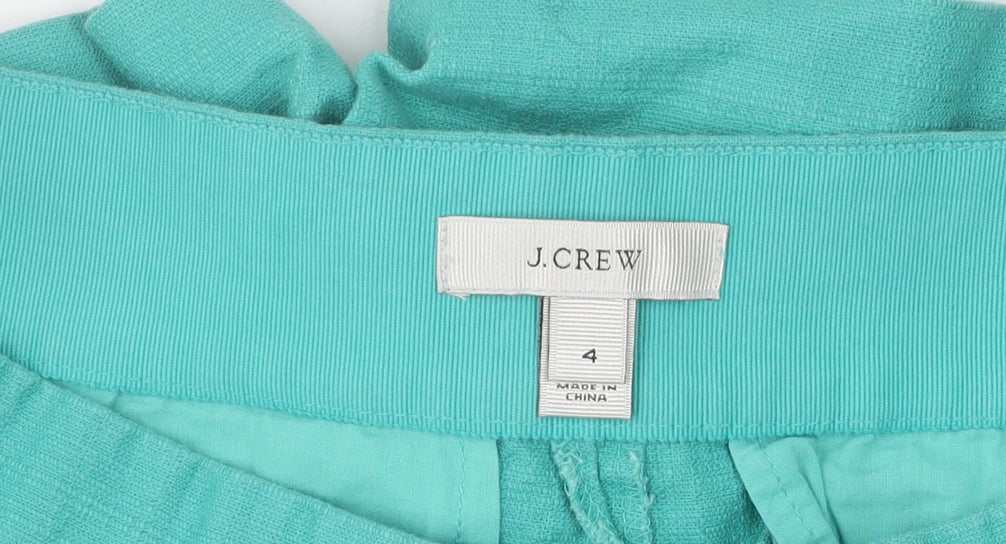 Additional view of J.Crew Women's Green Pleated Shorts, size 4