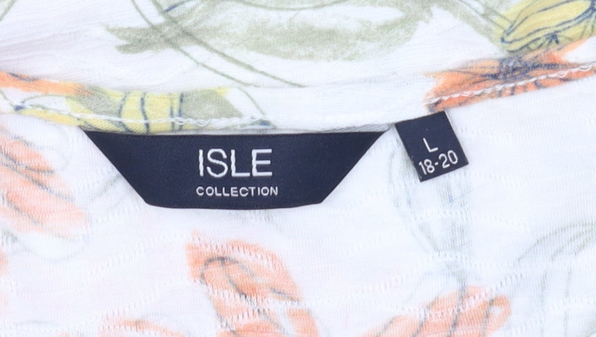 ISLE Women’s Multicoloured Floral T-Shirt L Casual
