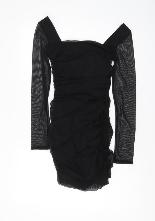 Pink Vanilla Women's Black Bodycon Party Dress Size 6