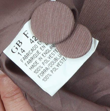 Jacques Vert Women's Brown Blazer Size 14 Business Wear