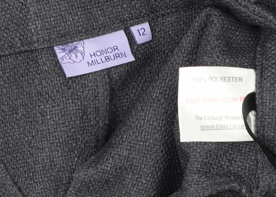 Womens UK Size 12 Honor Millburn Regular Fit Dress Pants Grey Trousers