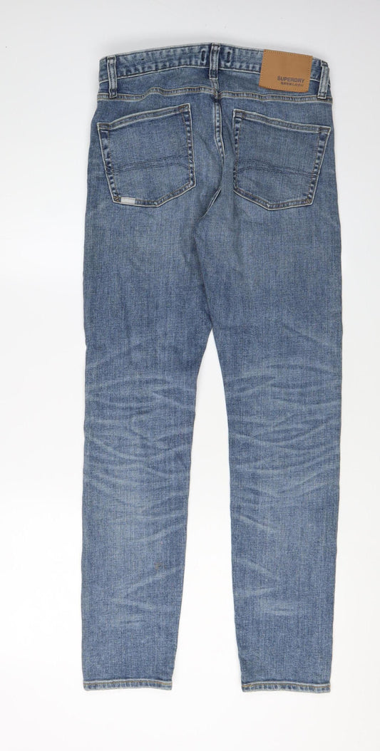 Mens UK Size 30 Superdry Slim Fit Skinny Blue Jeans
